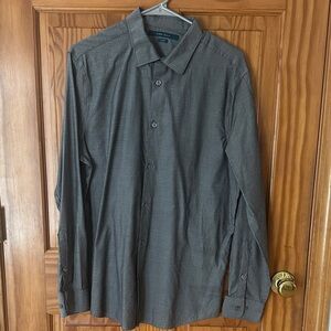Perry Ellis Charcoal Button-Down Shirt